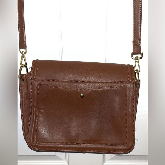 🧚🏻 PIXIE MOOD Small - Medium Brown Vegan Leather Crossbody Purse - Picture 6 of 7
